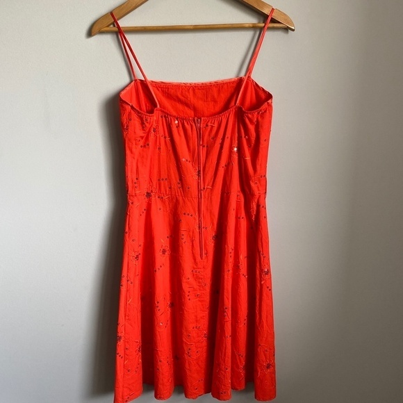 Steppin' Out Women's Orange Sequin Spaghetti Strap‎ Mini/Midi Dress Size 11/12 - Picture 4 of 12
